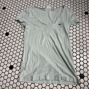 Lacoste Women's V-Neck Top size 40 or 8